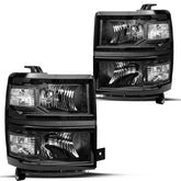 VehicleAid Headlights For 2014-2015 Chevy Silverado 1500 Pickup Truck